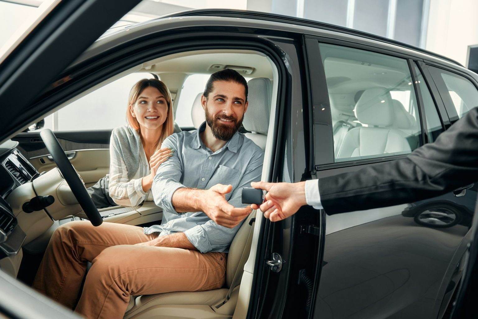 Car showroom. Buying, renting a car.