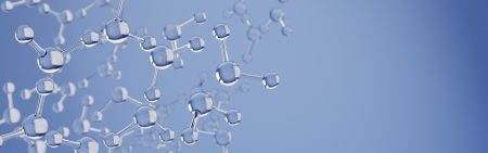 Water molecules with copyspace. Science or medical background with molecules and atoms. 3d render