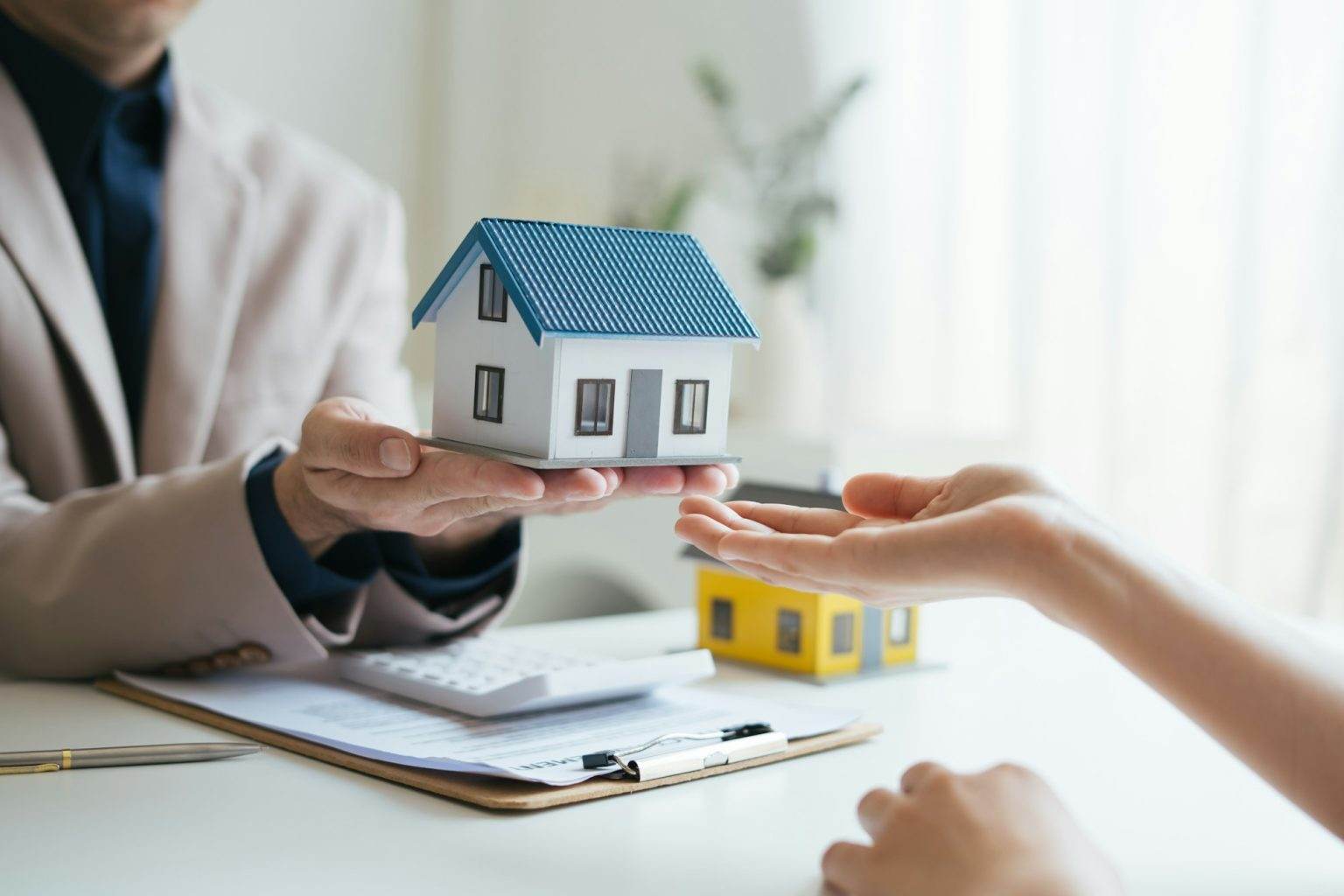 Real estate agent and realtor general liability insurance businessman professional discussing and co