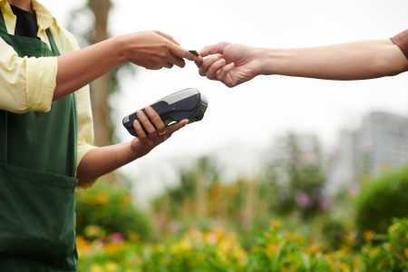 Customer Paying with Credit Card