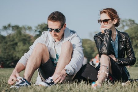 Happy couple in the park