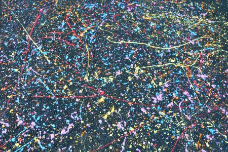 Abstract colorful paint splatter background. Concept for chaos, emotions, stress, anger, confusion