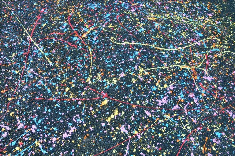 Abstract colorful paint splatter background. Concept for chaos, emotions, stress, anger, confusion