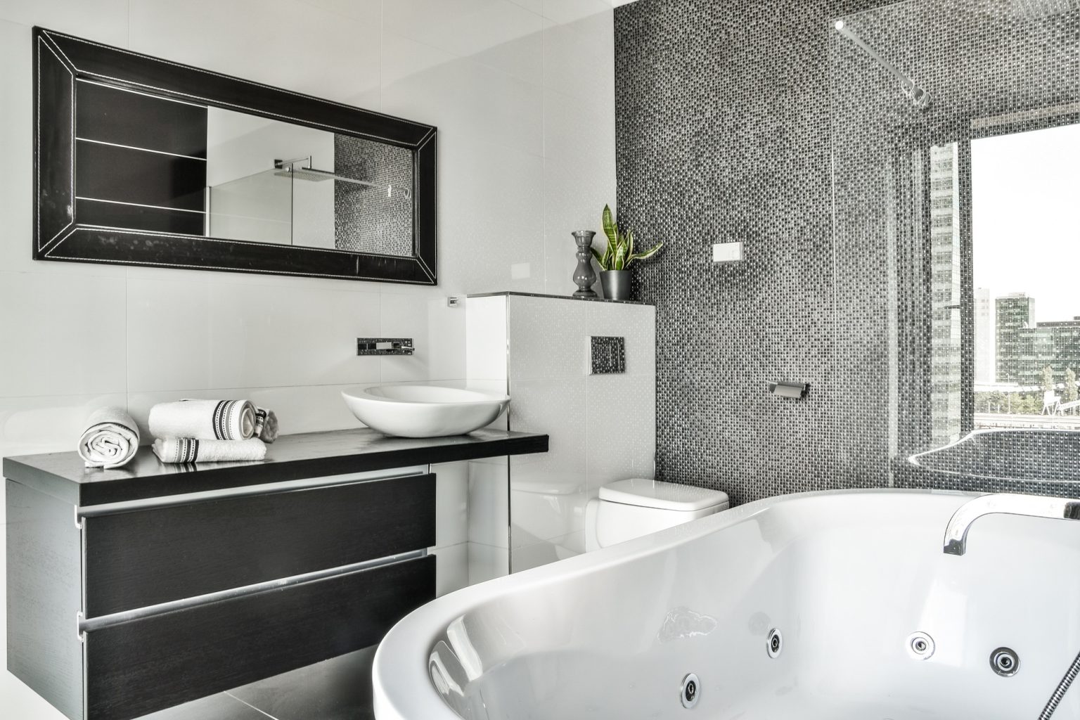 Luxury interior of a bathroom