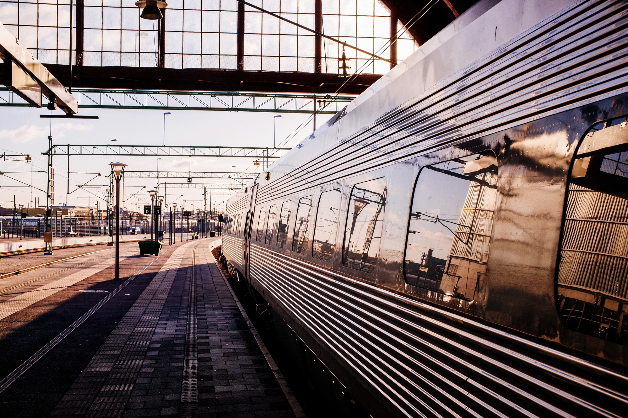 Train at railway station