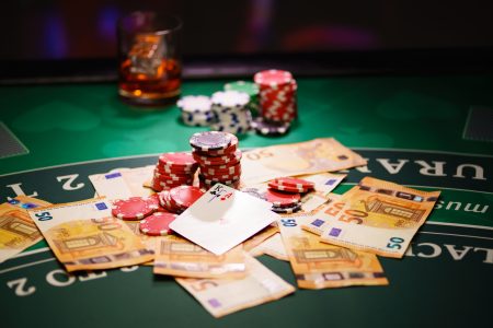 Casino Black Jack table