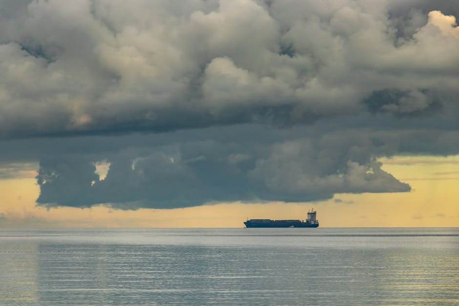 Oil tanker or Brent crude market concept during geopolitical tension