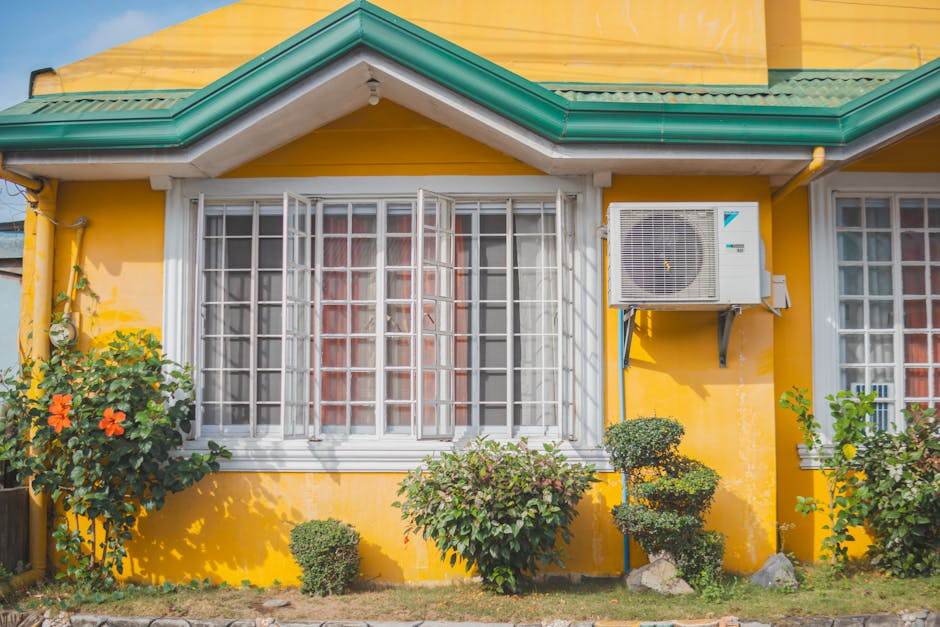 Maison avec étiquette énergétique et concept de rénovation durable