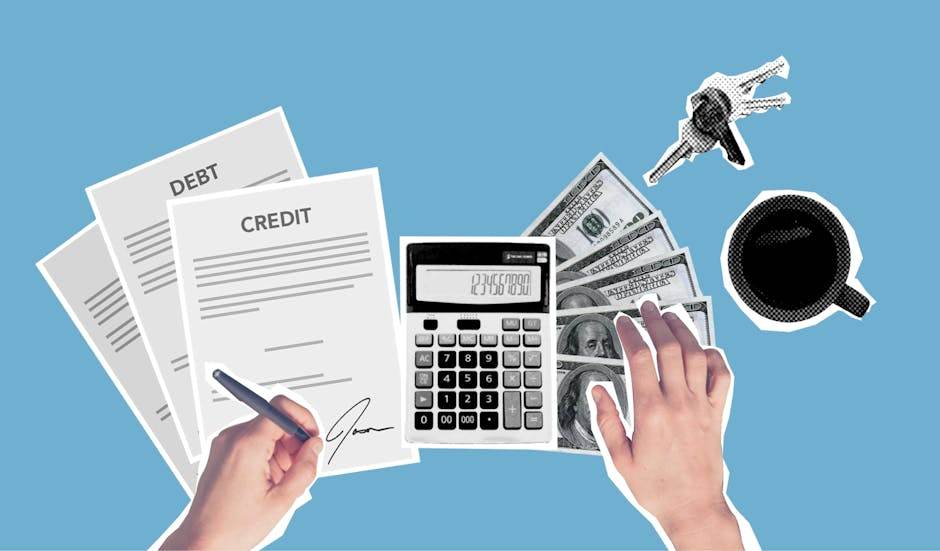 Calculator, savings and loan repayment concept