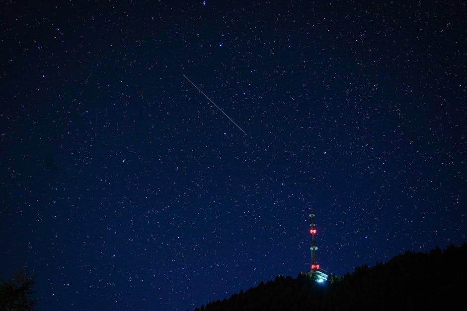Starlink satellite constellation in low Earth orbit