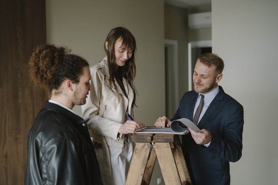 Tenant and landlord reviewing a property condition report together