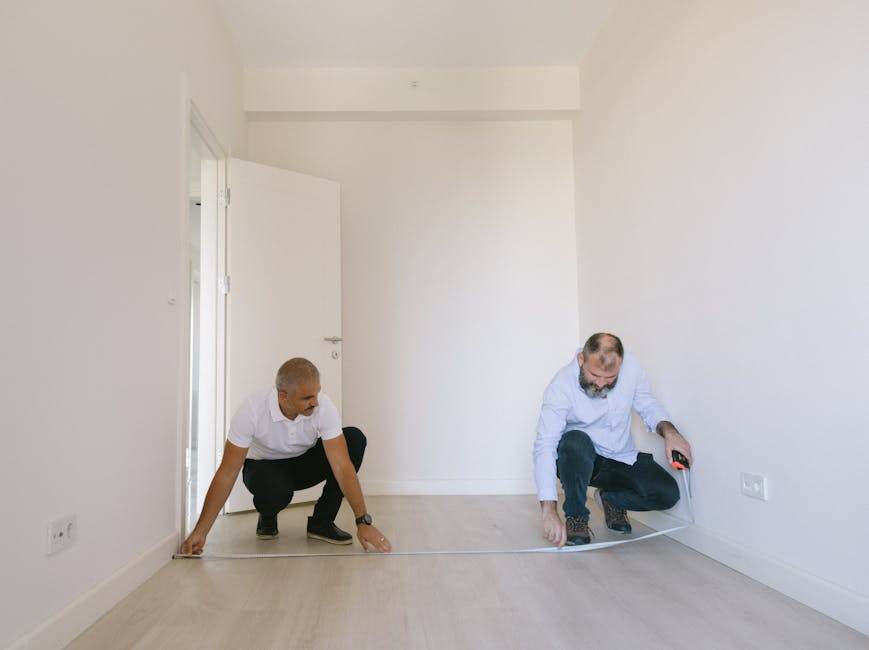 Inspection of an empty rental apartment during a move-in condition report
