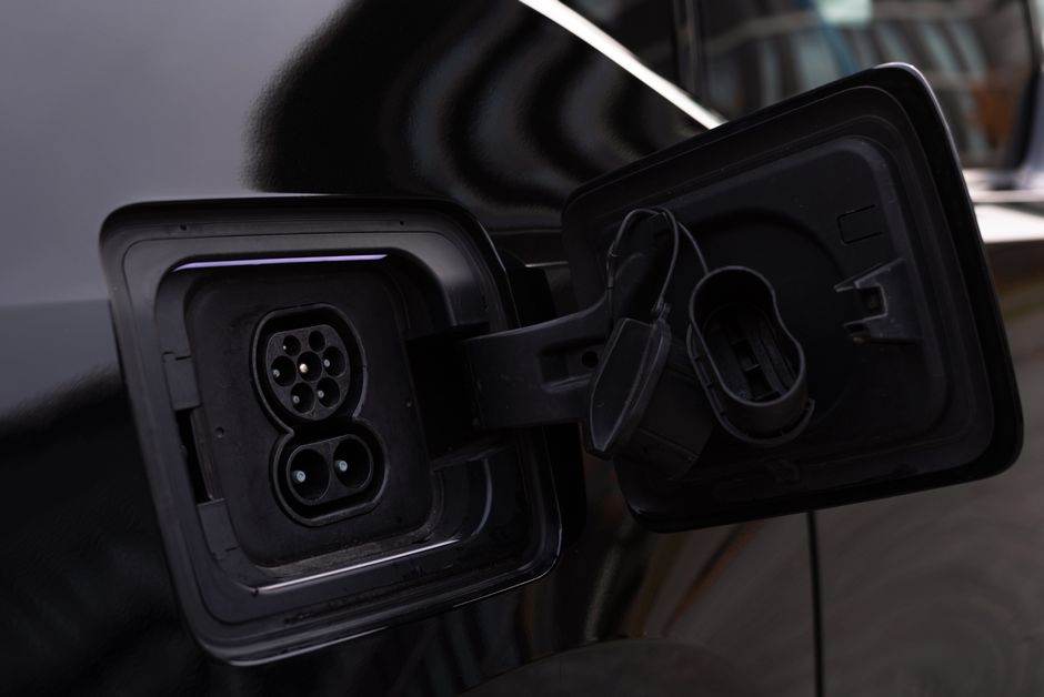 Electric vehicle charging at night at home