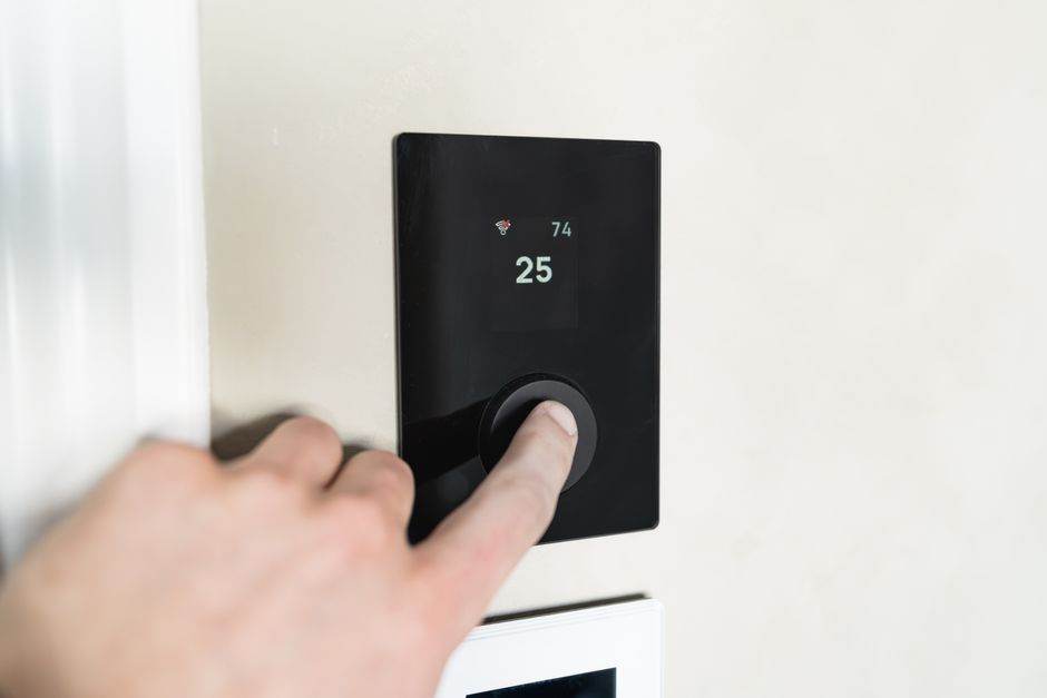 Modern home with electric heating and smart thermostat