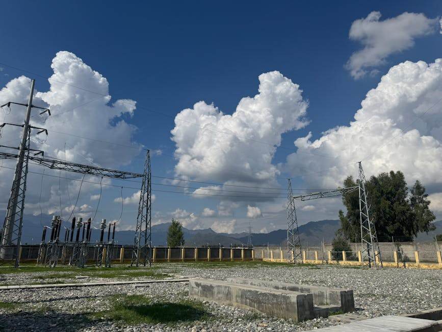 Electrical substation and transmission lines