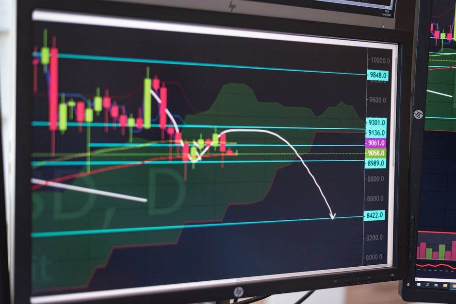 Abstract energy market chart showing rising gas prices
