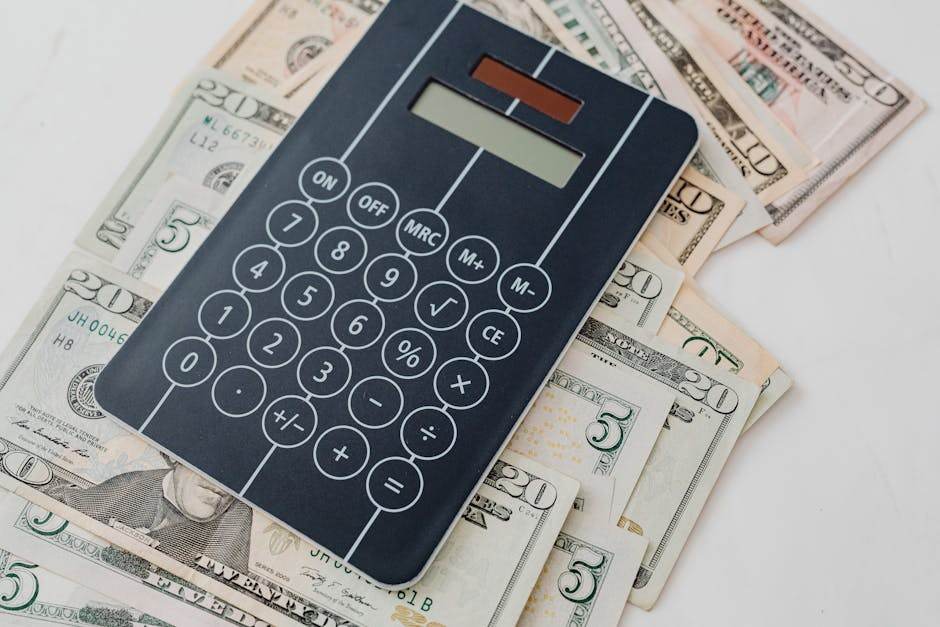 Electricity bill and calculator on a table