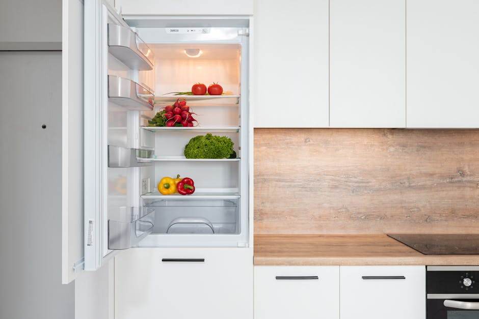 Refrigerator in a modern kitchen interior