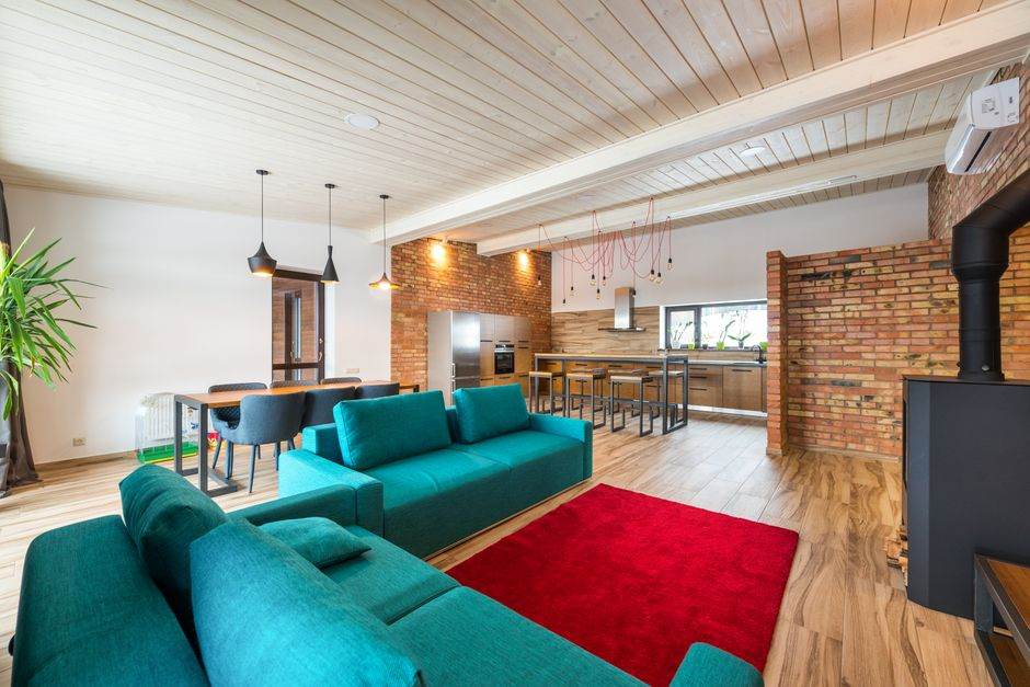 Modern apartment interior with heating and utility concept