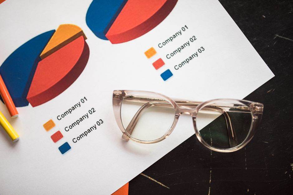 Electricity provider comparison with charts and customer service concept