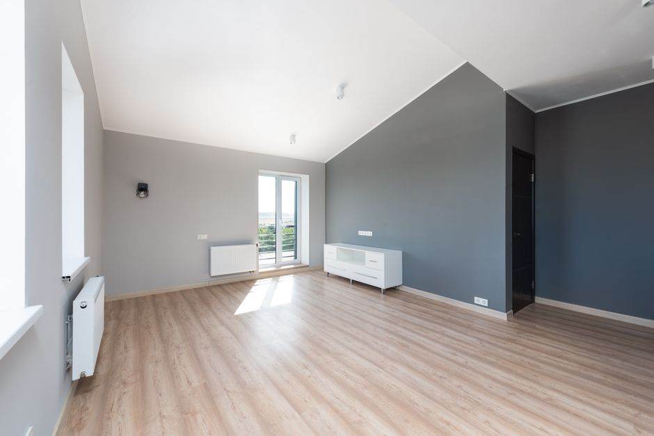 Modern city apartment heating radiator and utility service concept