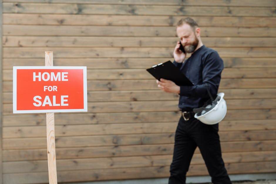 Homeowner calling a customer service number while standing near the front door