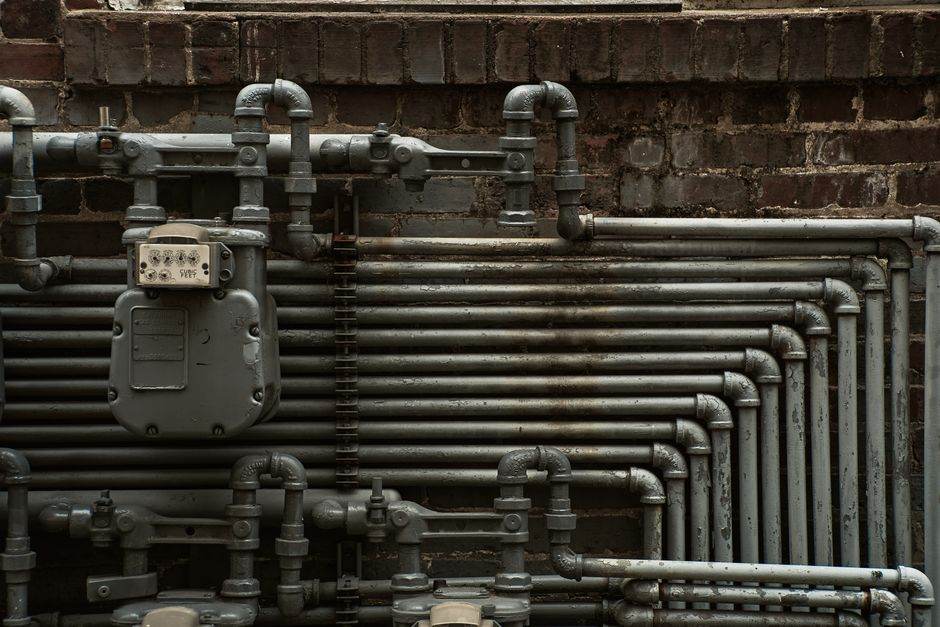Natural gas meter close-up