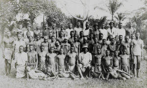 Ngombe from Bosomayali-Bongwonga village that chased McKittrick and Dr H Guinness, Congo, ca. 1900-1910 (IMP-CSCNWW33-OS11-60)