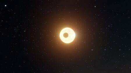 A captivating view of a solar eclipse set amidst a star-filled night sky.