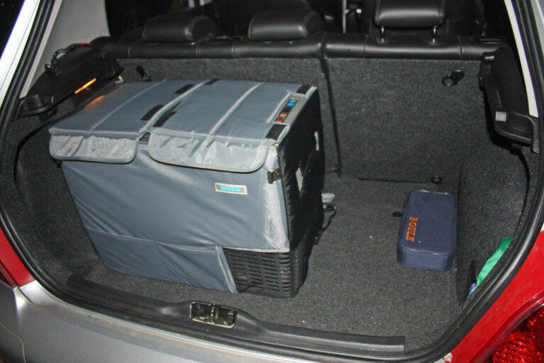 Waeco CFDZ Dual Zone Fridge in the car boot